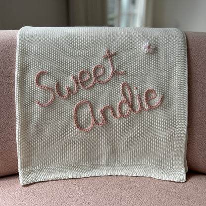 Solid Colour Baby Blanket - IVORY | Custom Baby Blanket Gift in Many Colors