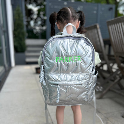 Puffer Backpack | Silver of Black
