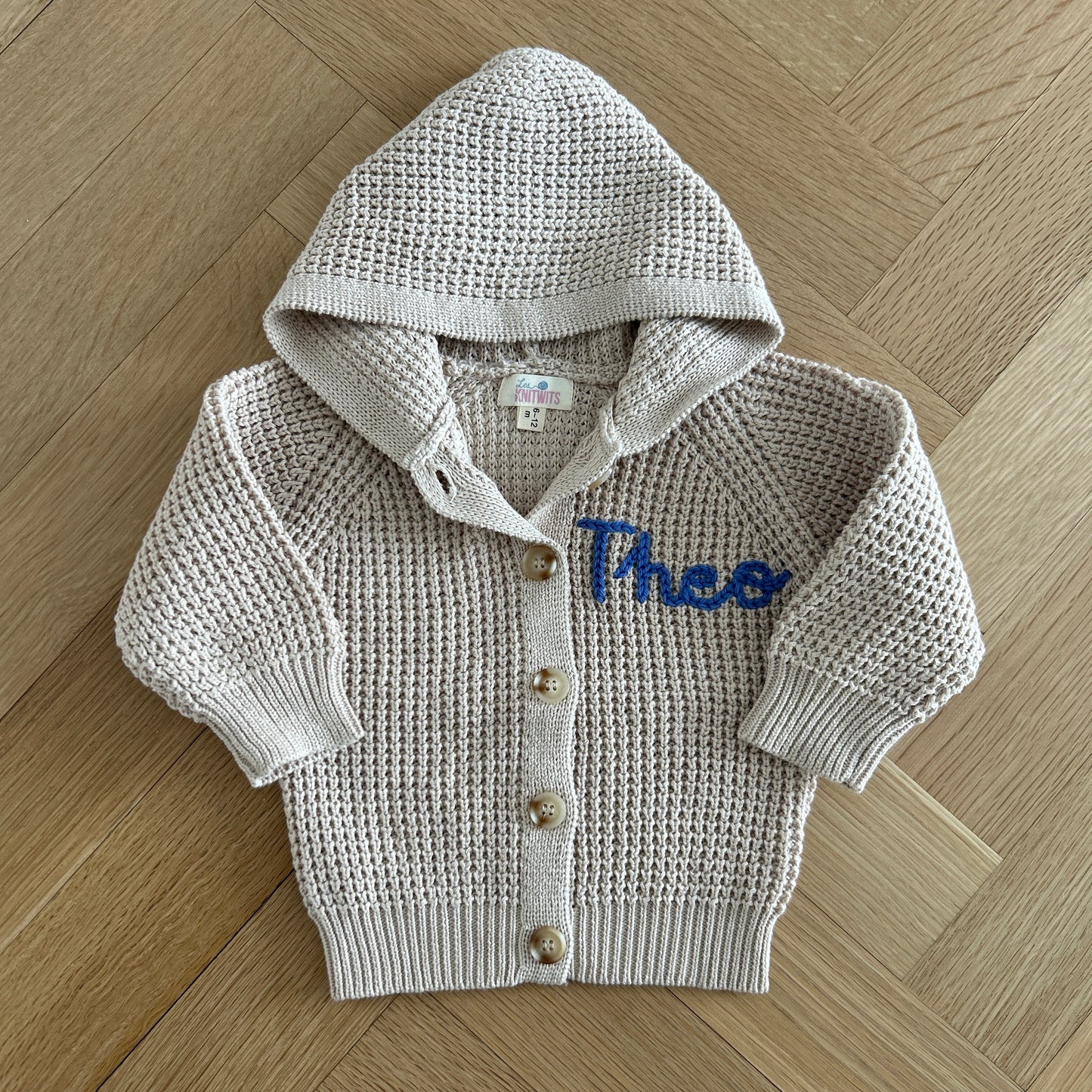 Hooded Waffle Cardigan | Oatmeal, Brown or Navy