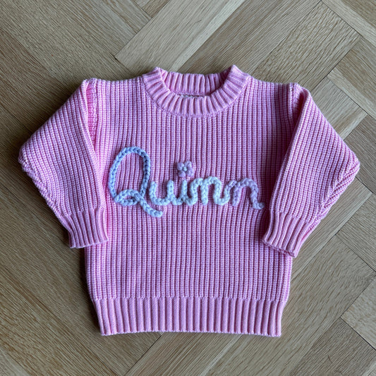 Cotton Candy Pink Sweater | Newborn until 5YO