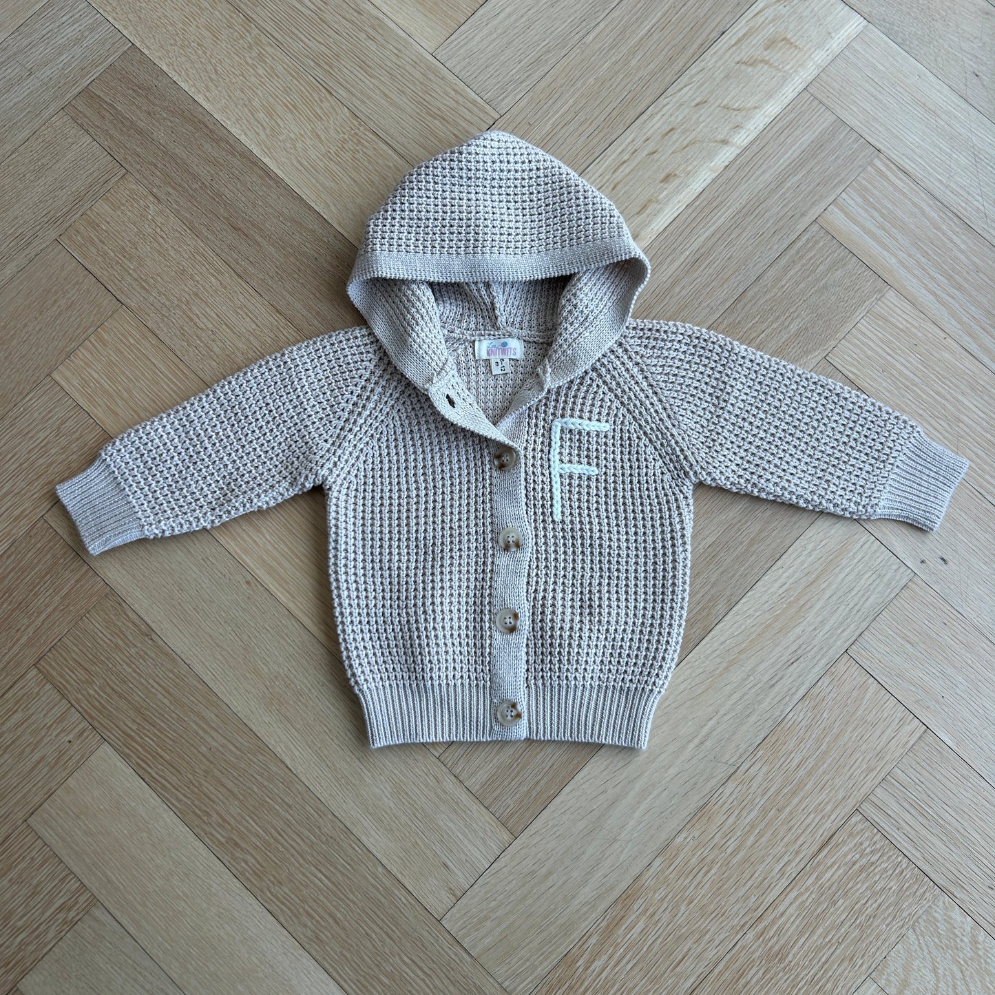 Hooded Waffle Cardigan | Oatmeal, Brown or Navy