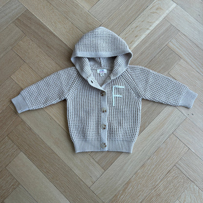 Hooded Waffle Cardigan | Oatmeal, Brown or Navy