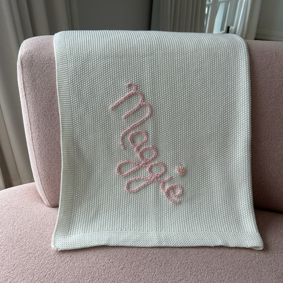 Solid Colour Baby Blanket - IVORY | Custom Baby Blanket Gift in Many Colors