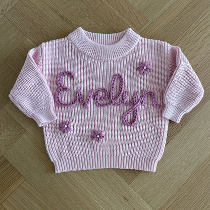 Custom Name Sweater | Multiple Colors Oversized Knit Newborn to 6 Years