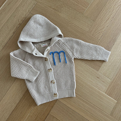 Hooded Waffle Cardigan | Oatmeal, Brown or Navy