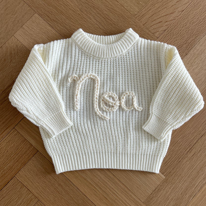 Custom Name Sweater | Multiple Colors Oversized Knit Newborn to 6 Years