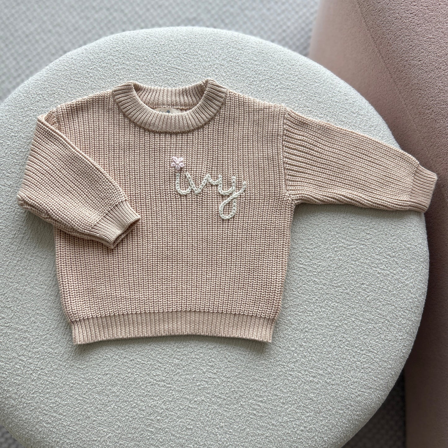 Custom Name Sweater | Multiple Colors Oversized Knit Newborn to 6 Years