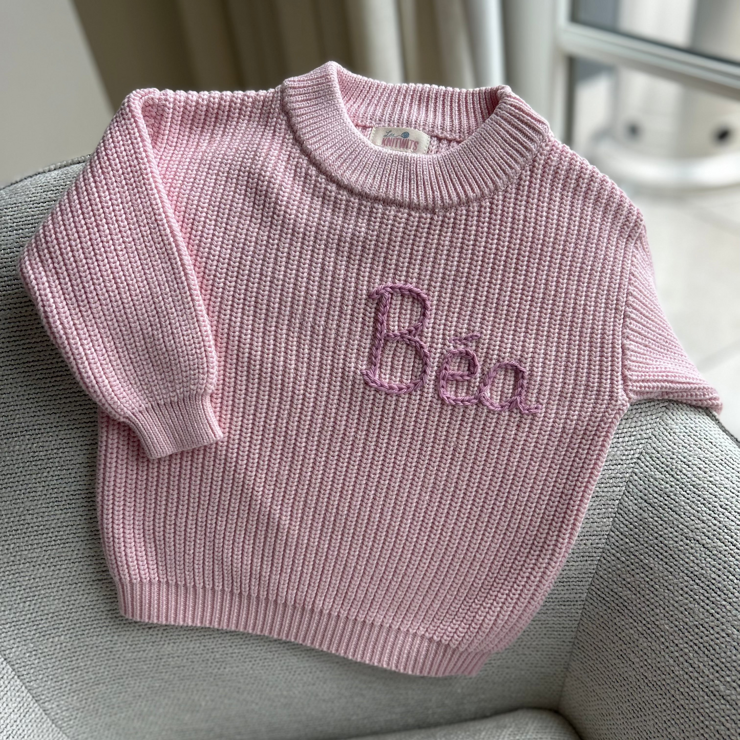 Custom Name Sweater | Multiple Colors Oversized Knit Newborn to 6 Years