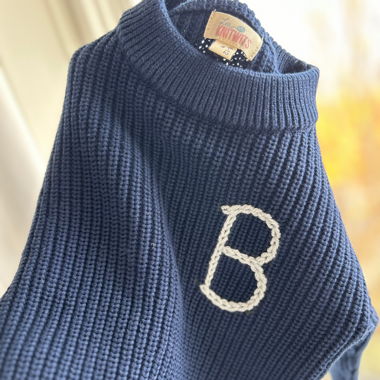 Initial Sweater | Multiple Colors Oversized Knit Newborn to 6 Years