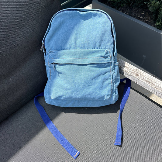 Soft Denim Backpack | Machine Embroidered