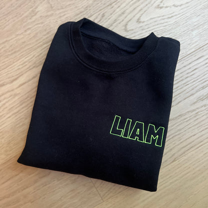Custom Crew Neck Sweatshirt | Multiple Colors | 2-10 Years Old | Machine Embroidery
