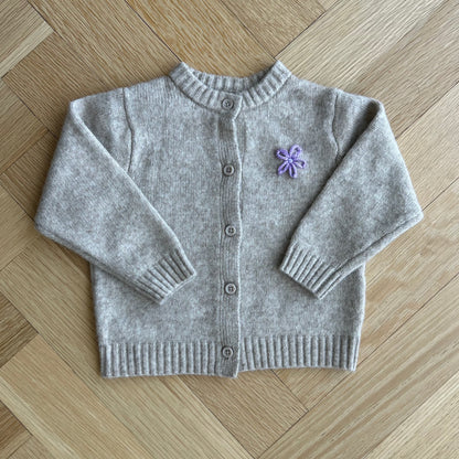 Soft Touch Beige Cardigan 12-18 Months | Toddler Neutral Custom Cardigan for 1 year old