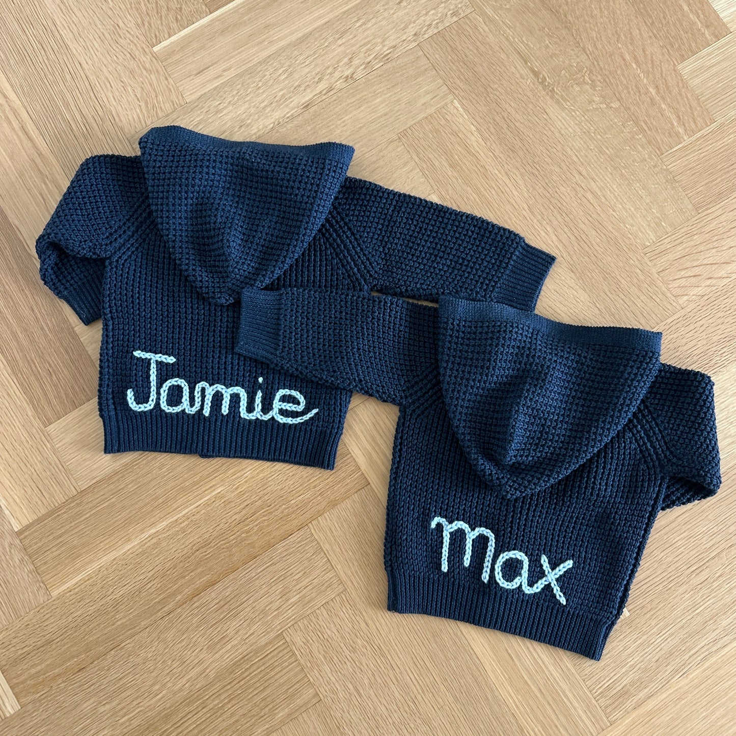 Hooded Waffle Cardigan | Oatmeal, Brown or Navy