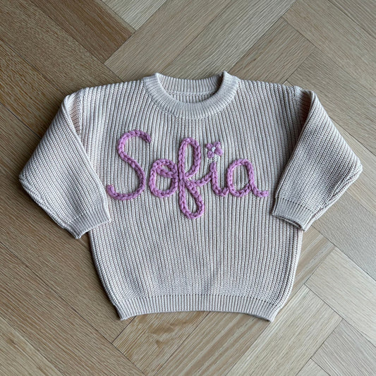 Custom Name Sweater | Multiple Colors Oversized Knit