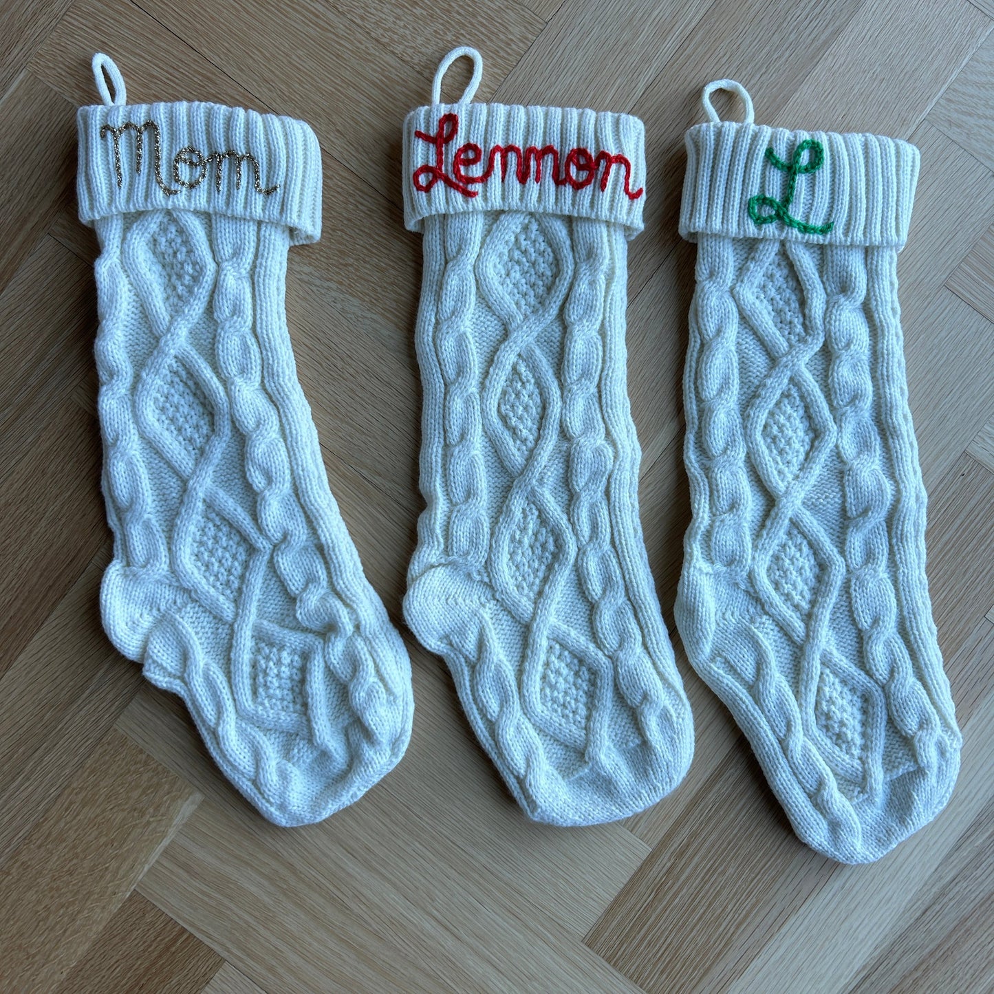 Custom Christmas Stocking | Hand embroidered stocking