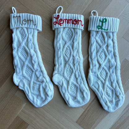 Custom Christmas Stocking | Hand embroidered stocking