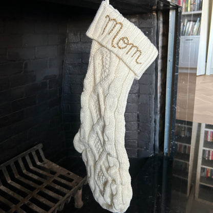 Custom Christmas Stocking | Hand embroidered stocking