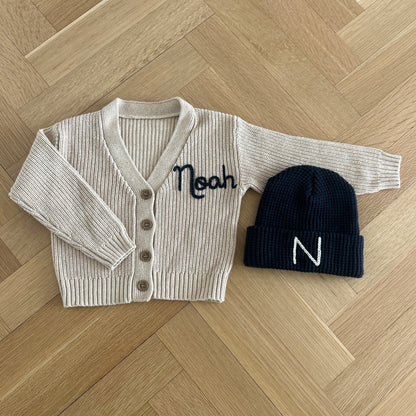 Beige Classy Cardigan | 0-6 Months