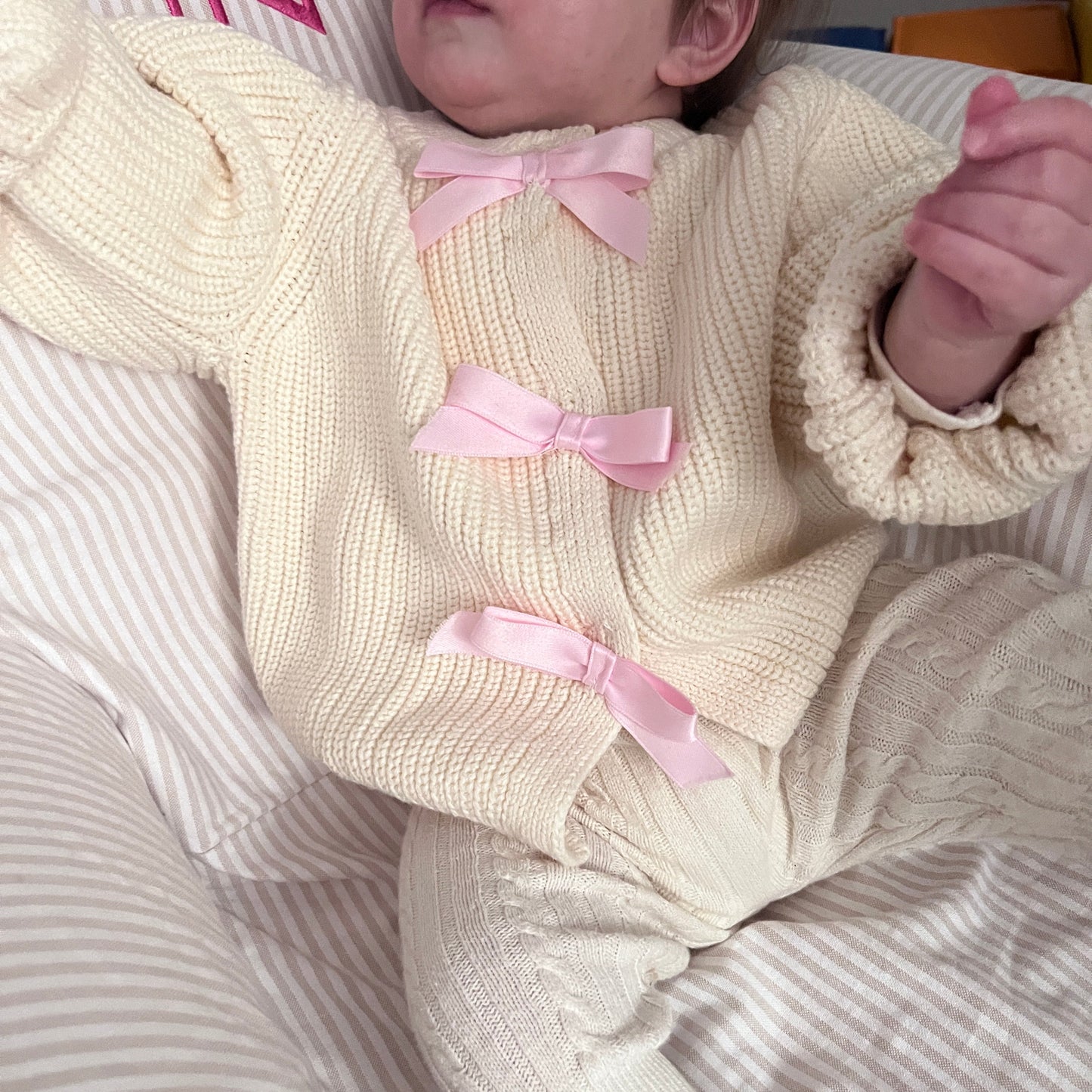 Pink Bow Cardigan | 1 - 2 Years, Ready to Ship!