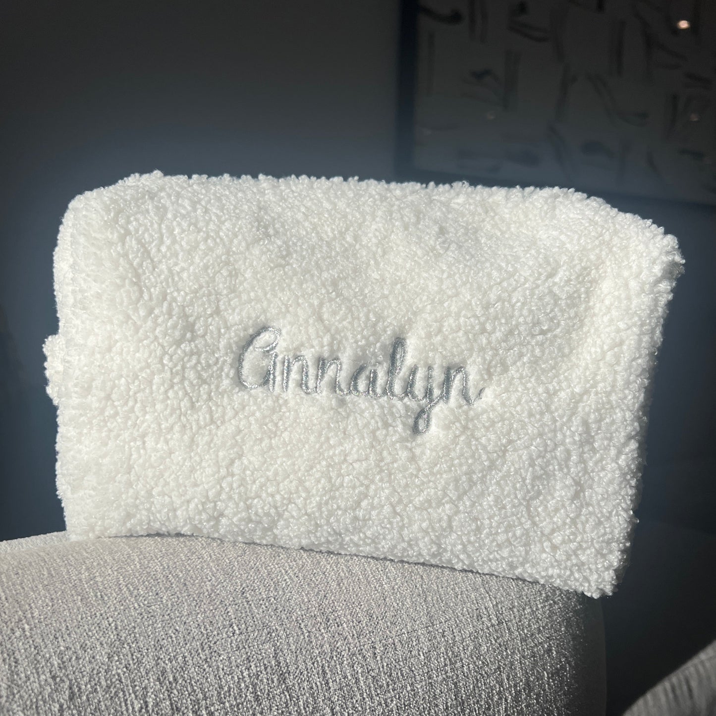 Teddy Boucle Pouch | Machine Embroidery