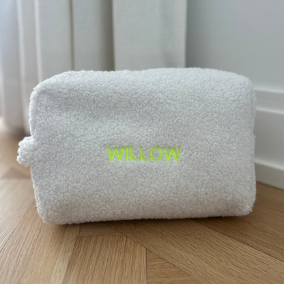 Teddy Boucle Pouch | Machine Embroidery