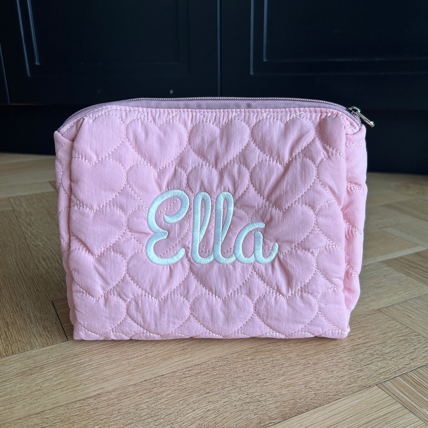 Pink Heart Pouch | Machine Embroidery