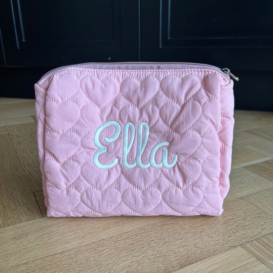Pink Heart Pouch | Machine Embroidery
