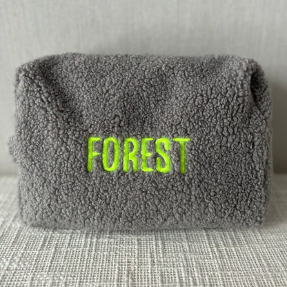 Teddy Boucle Pouch | Machine Embroidery