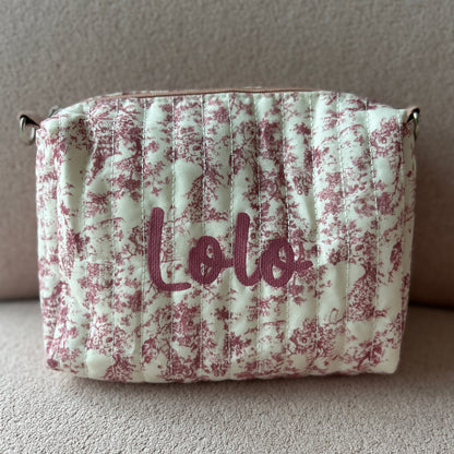 Toile Design Pouch | Blue or Blush