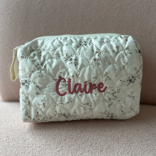 *NEW* Subtle Floral Pouch | Machine Embroidery