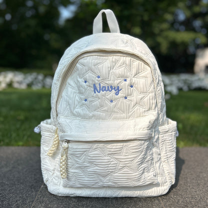 Star Imprint Backpack | Black or Cream