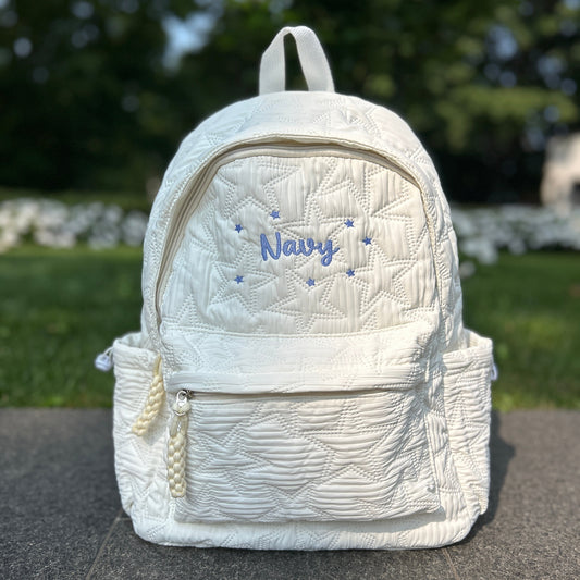 Star Imprint Backpack | Black or Cream