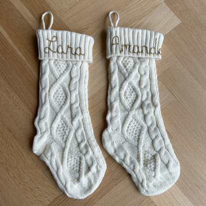 Custom Christmas Stocking | Hand embroidered stocking