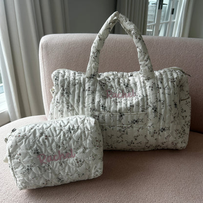 Floral Duffel & Pouch Bundle | Duffel Bag + Diaper Pouch