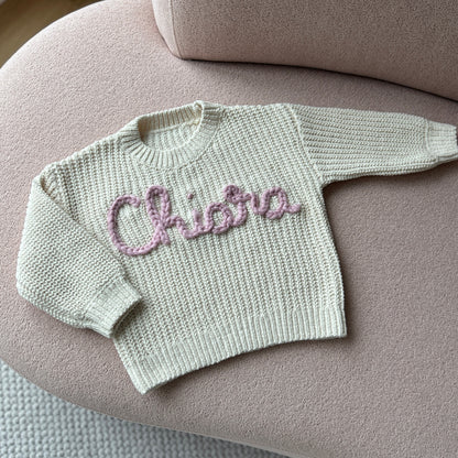 Ivory Chenille Lightweight Knit Sweater | 2-8 Years Old