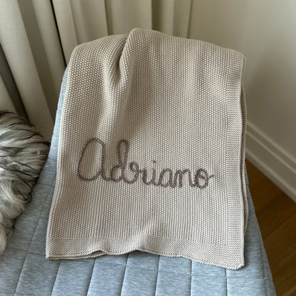 Solid Colour Baby Blanket - IVORY | Custom Baby Blanket Gift in Many Colors