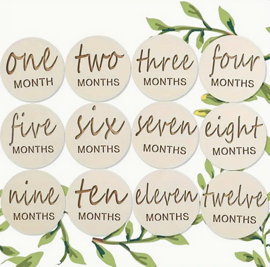 Wooden Monthly Milestone Cards | Newborn Add-On Gift Ready to ship!